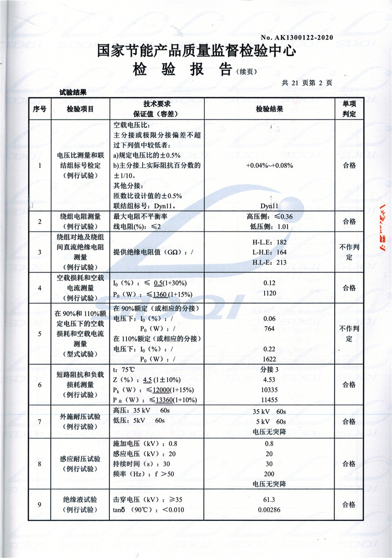 高低压试验报告-S11-1250南充南充南充油浸式变压器-2.jpg